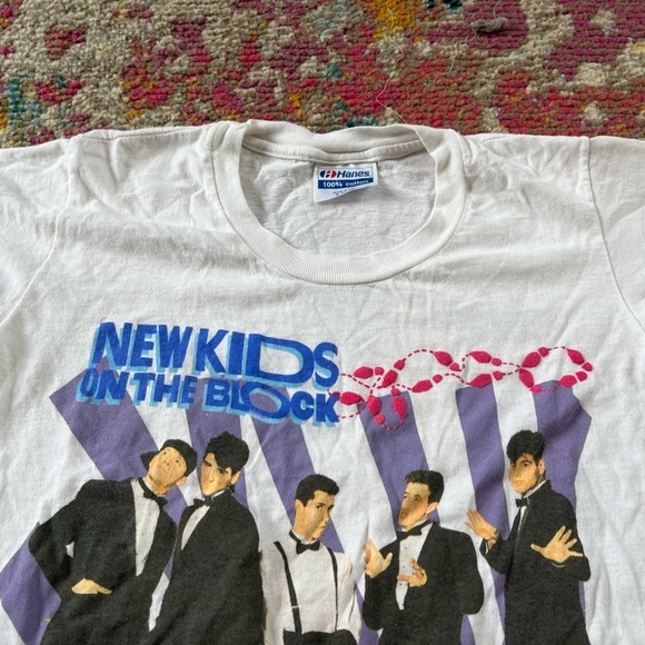 Vintage 80s New Kids On The Block Pop Music Concert 1980s Tshirt - Picture 3 of 8